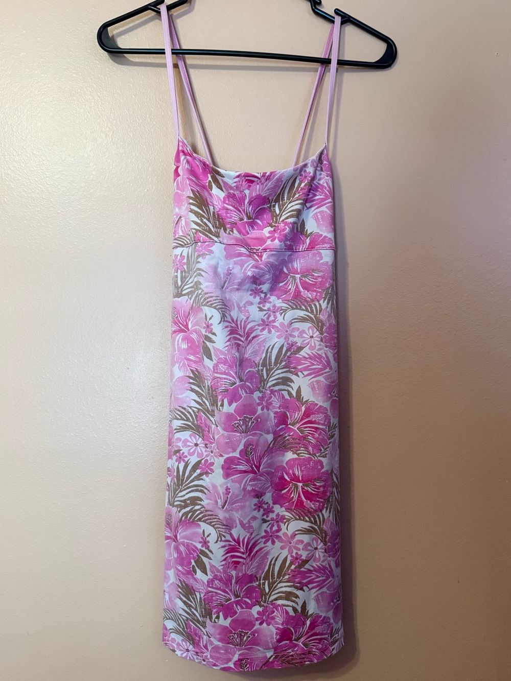 Rampage Pink Floral Swim Coverup Dress
